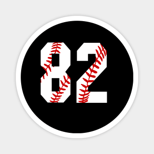 Baseball Number 82 #82 Baseball Shirt Jersey Favorite Player Biggest Fan Magnet